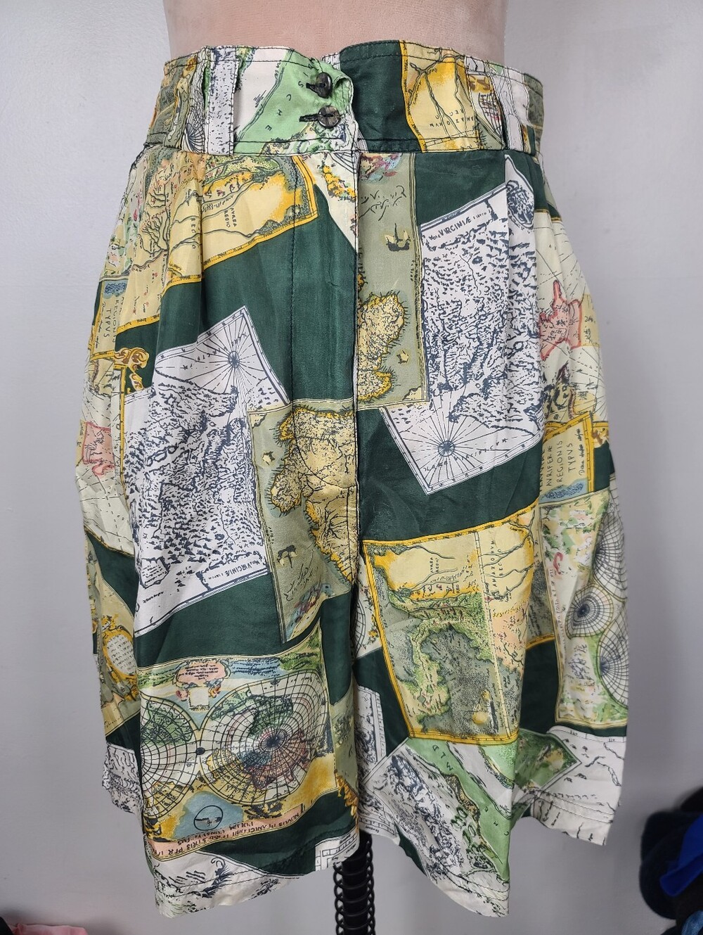 Vintage Whistles Silk Matching Camp Short Sleeve Top & Culotte Shorts Set M - Picture 11 of 16